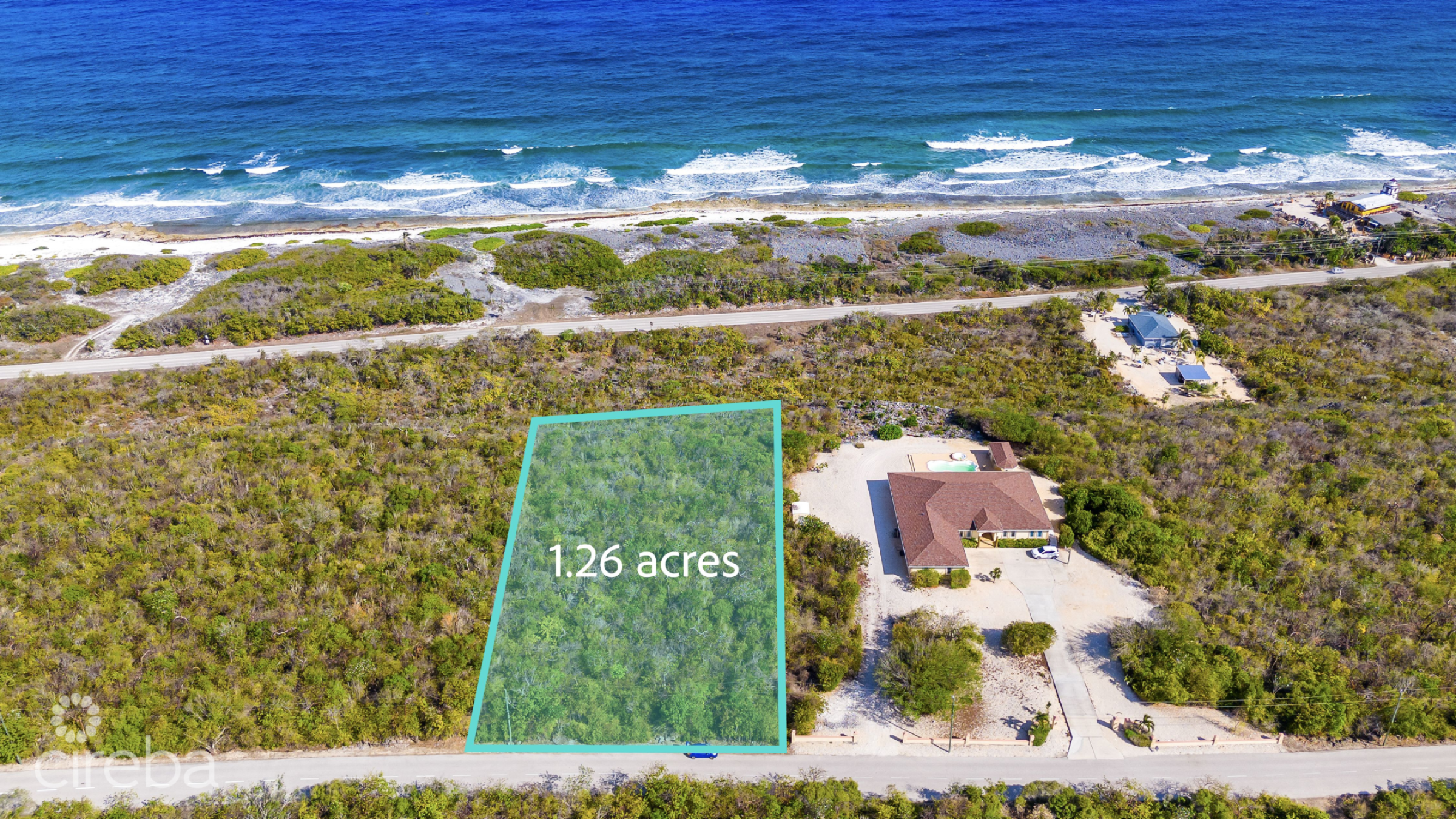 1.26 Acres Brac Bluff Land,  50-Ft Elevated Sea Views