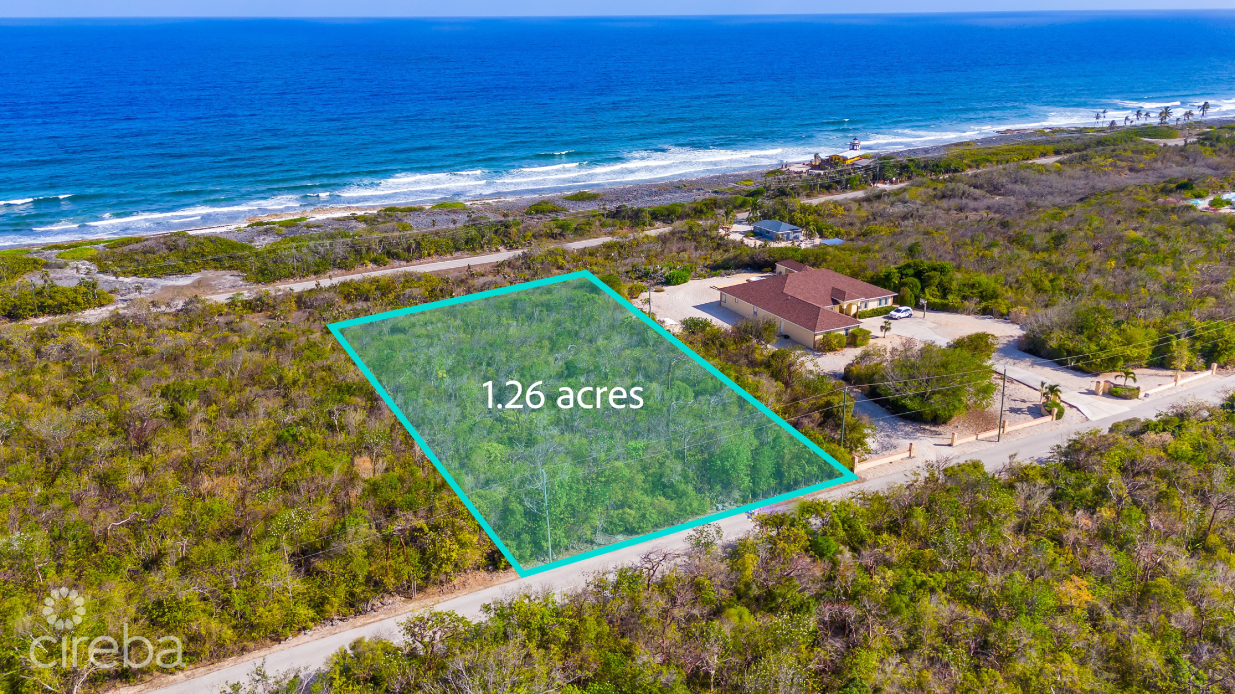 1.26 Acres Brac Bluff Land,  50-Ft Elevated Sea Views