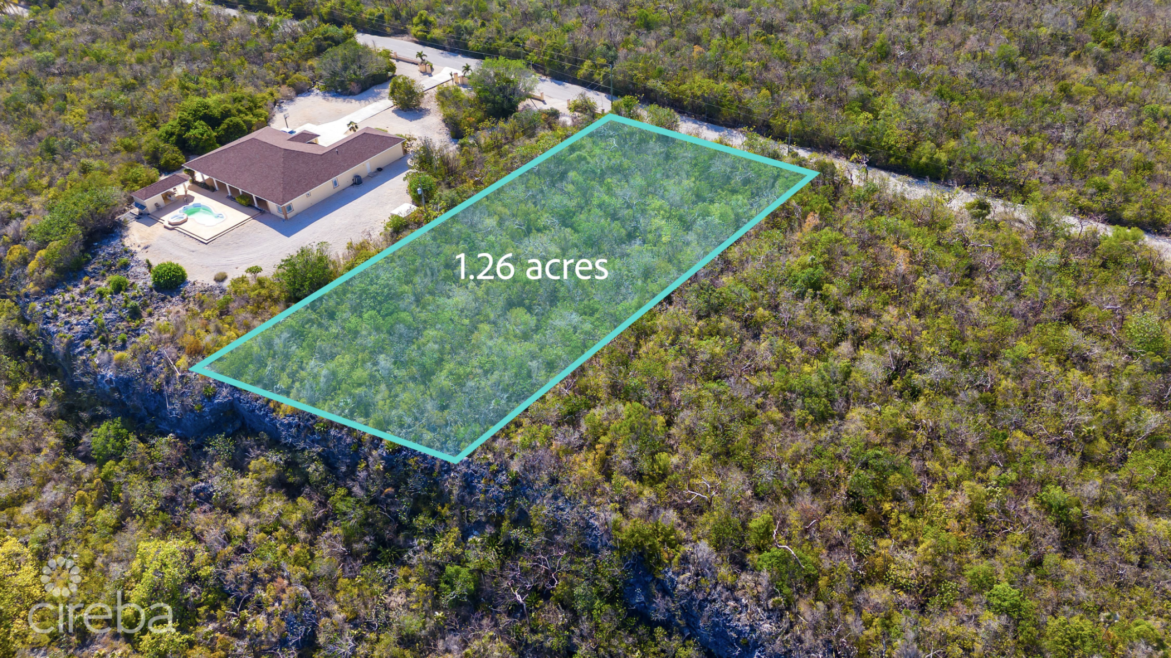1.26 Acres Brac Bluff Land,  50-Ft Elevated Sea Views