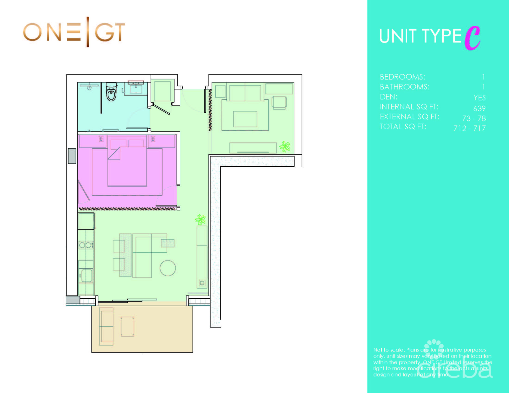 One|Gt Residences - Unit 608