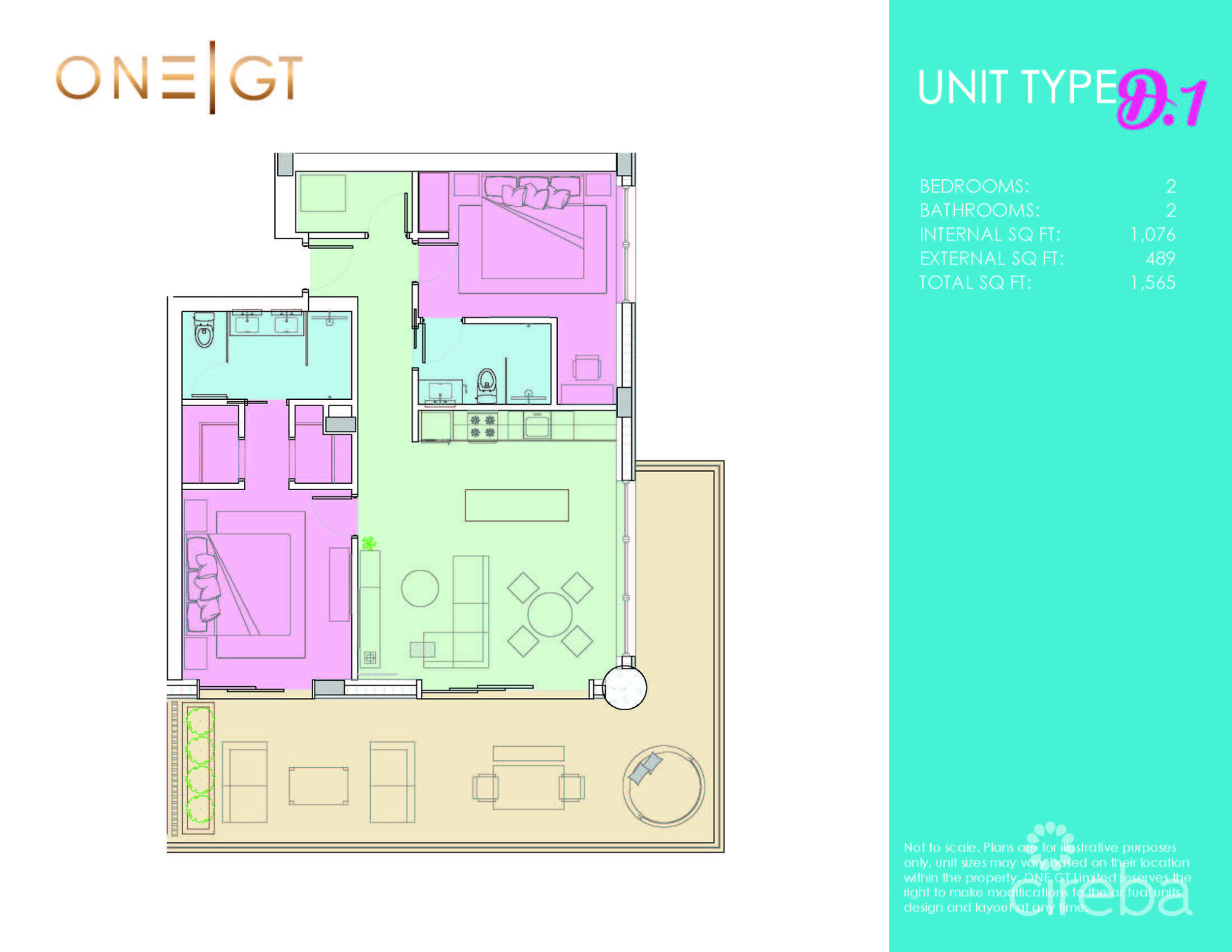One|Gt Residences - Unit 1014